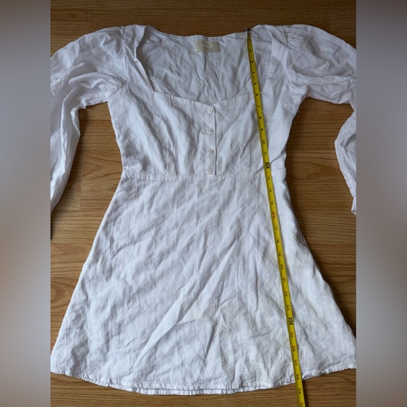 Anthropologie CAPULET Elegant White Long Sleeve Dress Size Small - Picture 8 of 11